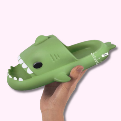 Sandale Claquette Pantoufle Kawaii Requin Vert